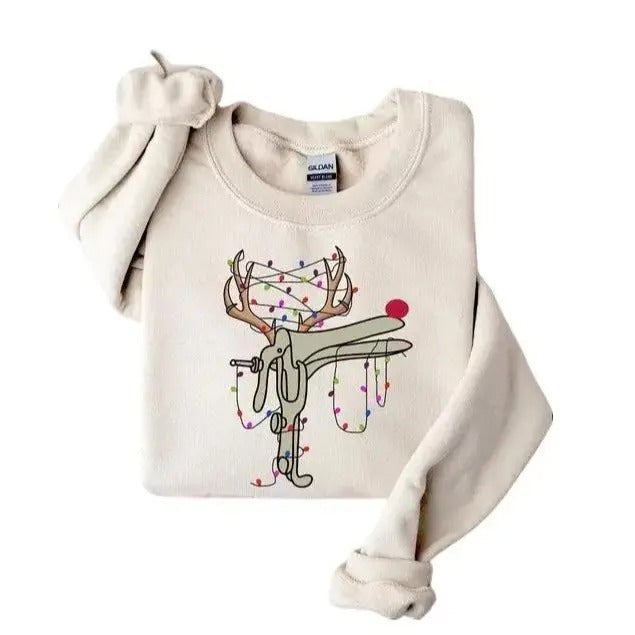 Reindeer Speculum Nurse sweatshirt,hoodie, Funny Christmas Nurse Sweatshirt, Gift For Nurse, Funny OBGYN Nurse Shirt,...