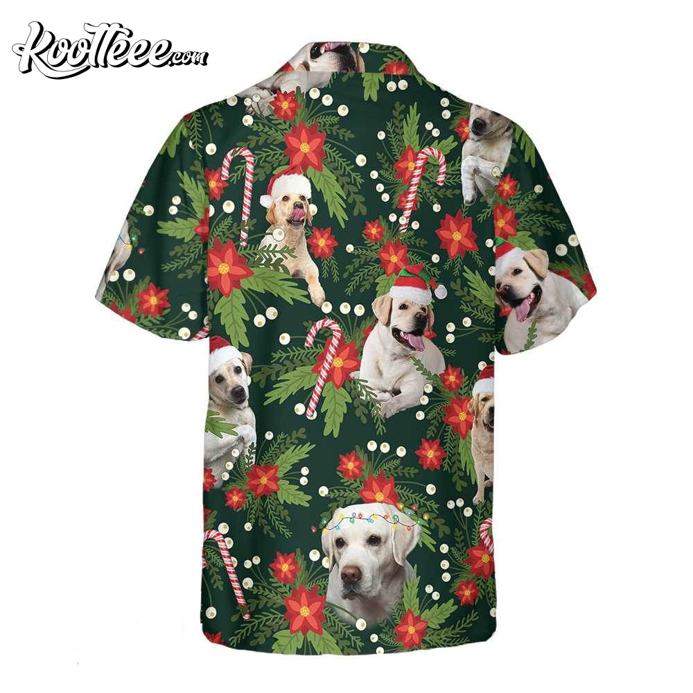 Retriever With Poinsettia Flower Hawaiian Shirt