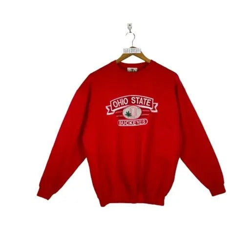 Retro 80s Ohio State University Buckeyes NCAA Pullover Crewneck Cotton Hoodie Sweatshirt T-Shirts | InkThreadWorks.com
