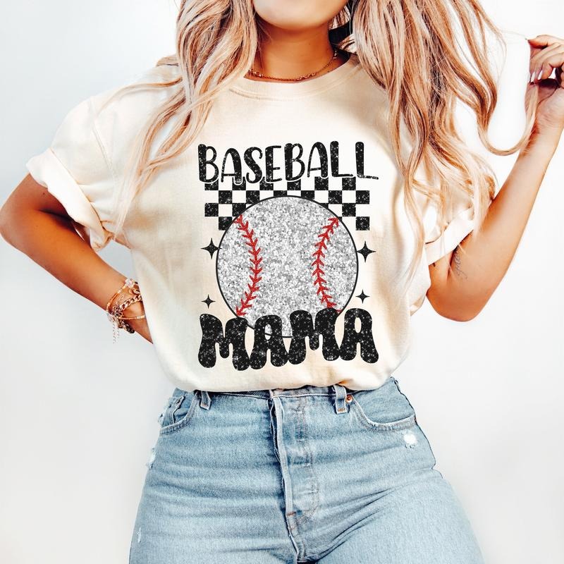 Retro Baseball Mama T-Shirt, Baseball T-Shirt, Sports T-Shirt Hoodie, Sweatshirt | InkThreadWorks.com