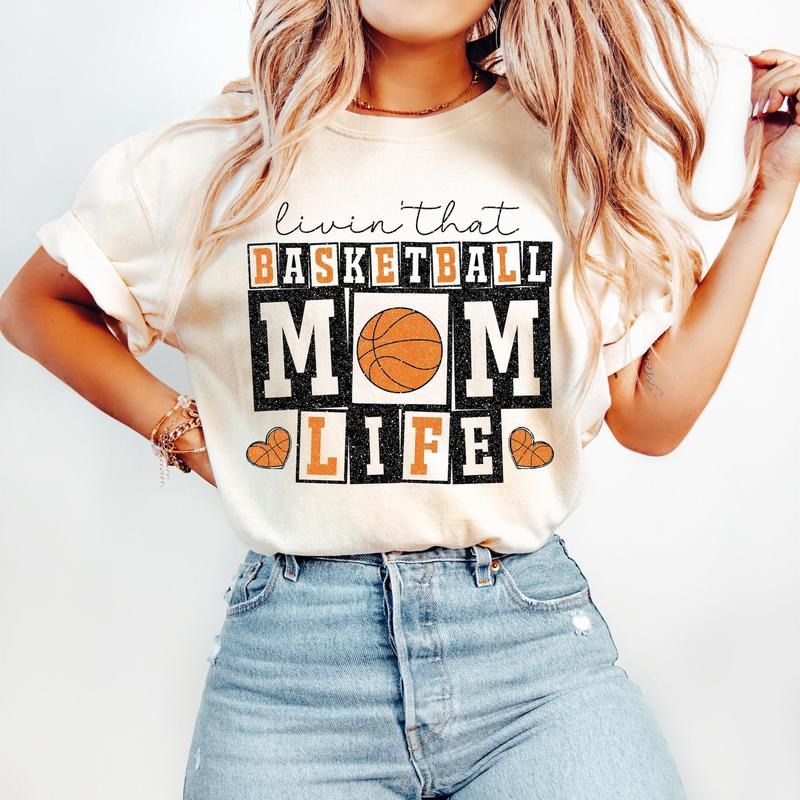 Retro Basketball Mom T-Shirt, Basketball T-Shirt, Basketball Mama , Basketball Shirt Hoodie, Sweatshirt | InkThreadWorks.com