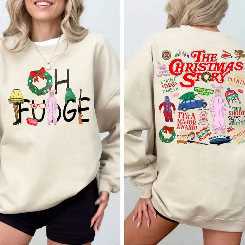 Retro Christmas Movie Story Sweatshirt, Christmas 90's Movie Shirt, Christmas Movie Shirt, Friends Funny Xmas, Perfect Gift