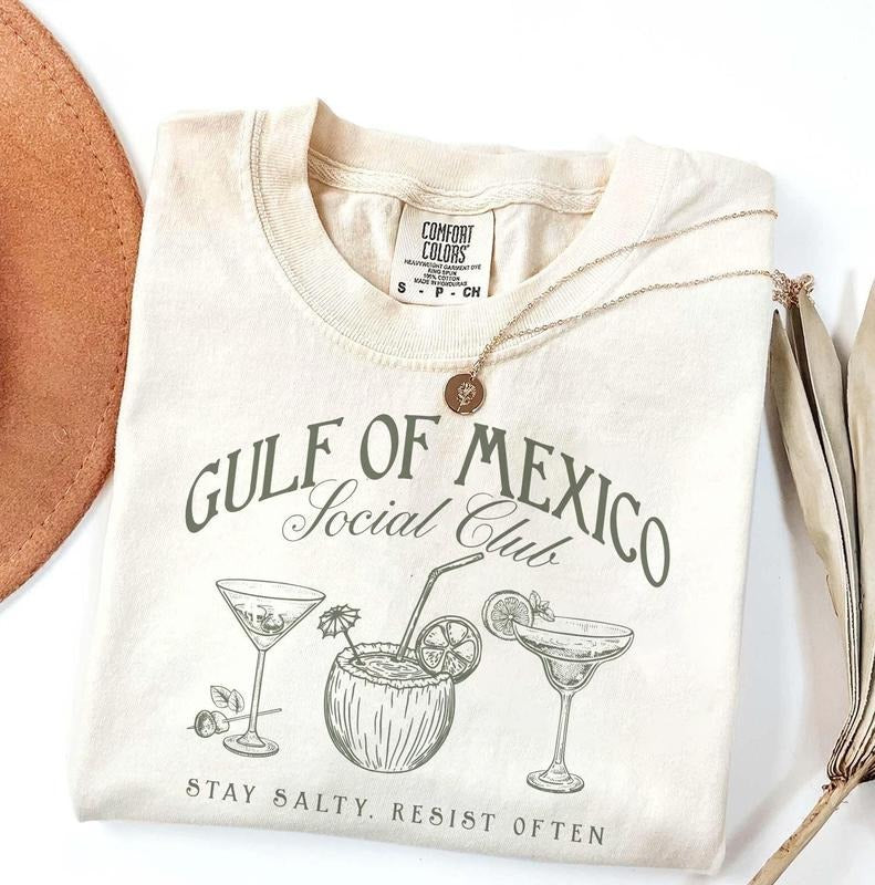 Retro Gulf Of Mexico Social Club Shirt, Gift For Democrat,Trump Progressive Liberal Funny Political Tee,1550 Exploration...