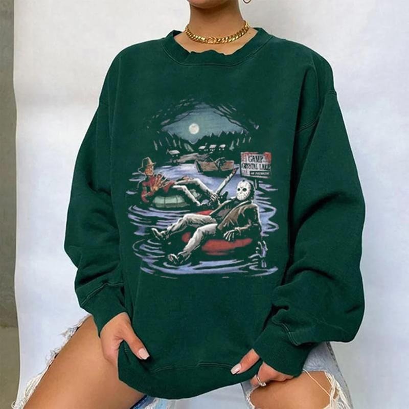 Retro Halloween Horror Movie Sweatshirt, Scream Hoodie, Horror Movies Characters Shirt, Halloween Women's Sweatshirt