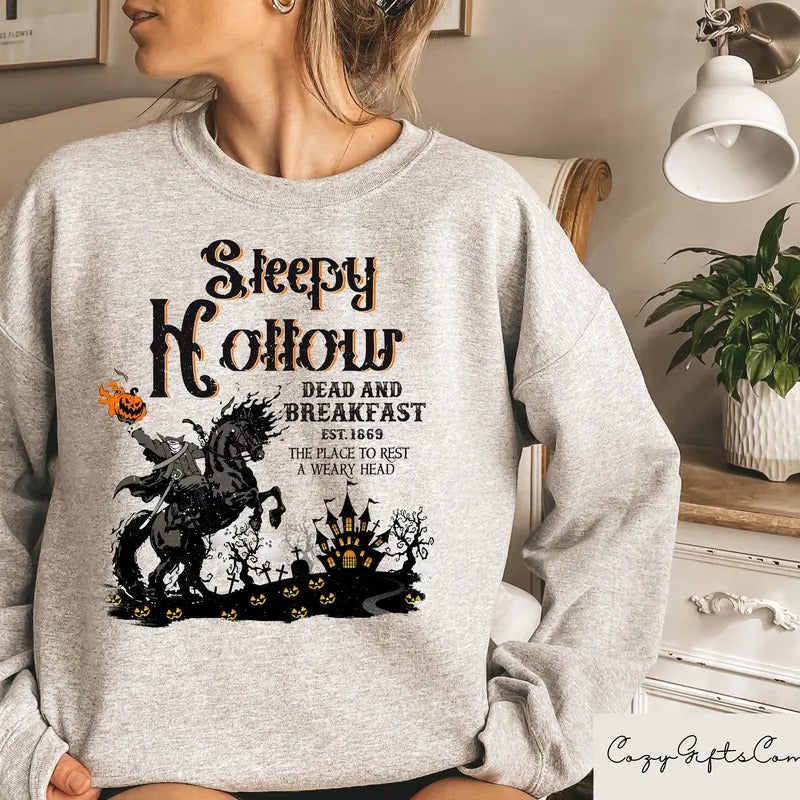 Retro Halloween Sweatshirt, Sleepy Hollow Tshirt, Halloween Gift, Retro Fall Shirt, Headless Horseman Tshirt, Halloween...