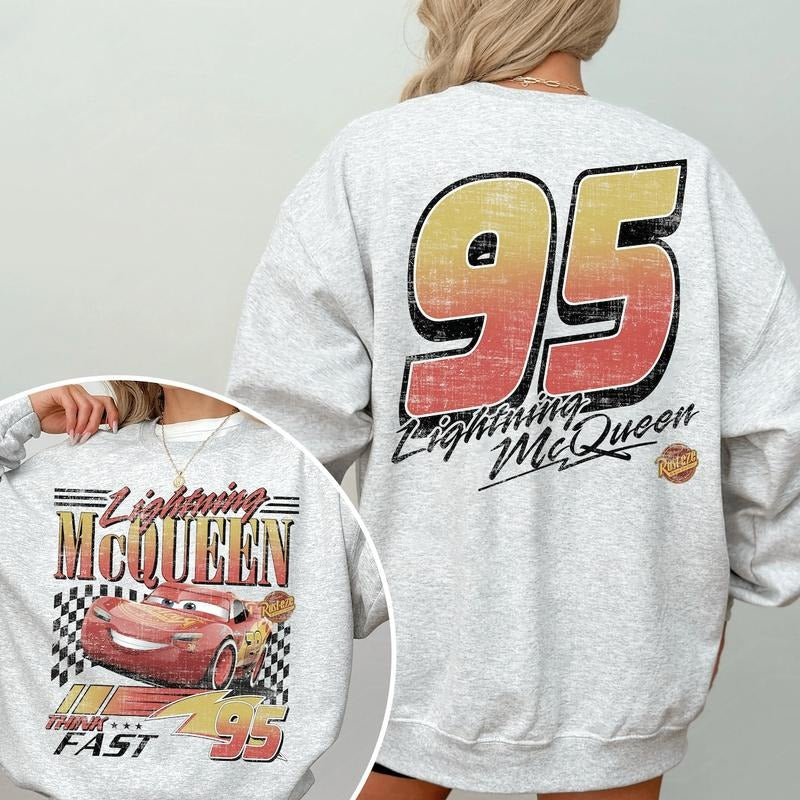 Retro Lightning McQueen Shirt, MC Queen Shirt, Cars Movie Shirt