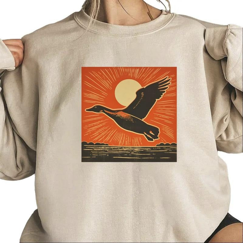 Retro Mallard Duck Hunting Hoodie T-shirt Sweatshirt Unisex Cute Gift for Hunters #a2501 Cotton Womenswear
