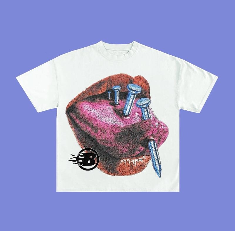 Retro Vintage Y2k Graphic Slip Streetwear T Shirt Print Fashion