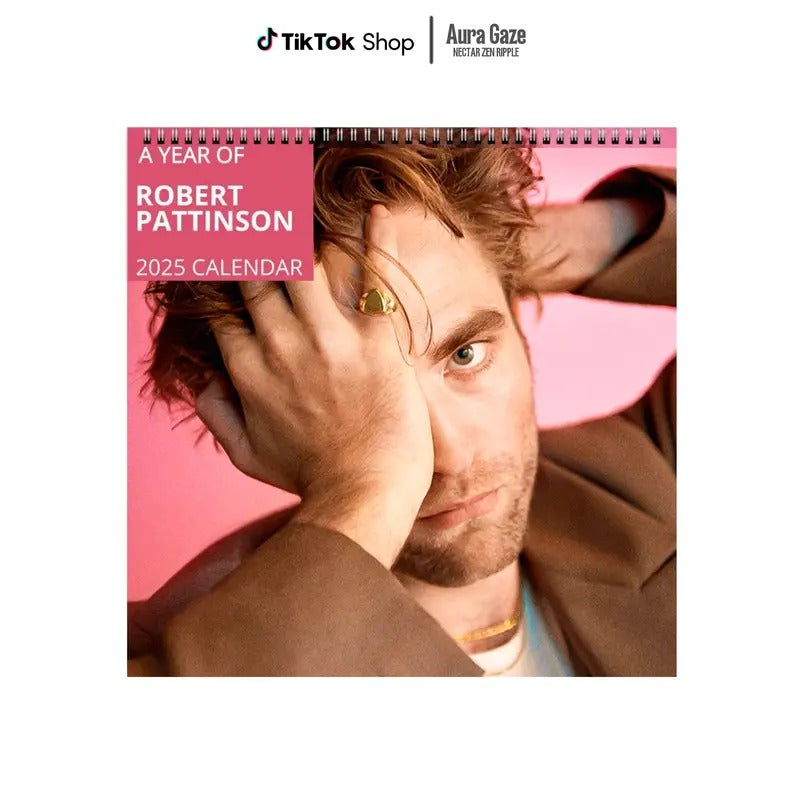 Robert Pattinson 2025 Wall Calendar Planner, Twilight Monthly Planner, Twilight Fan Gift, Gift For Her, Celebrity Merchandise, Celebrity Crush Merch