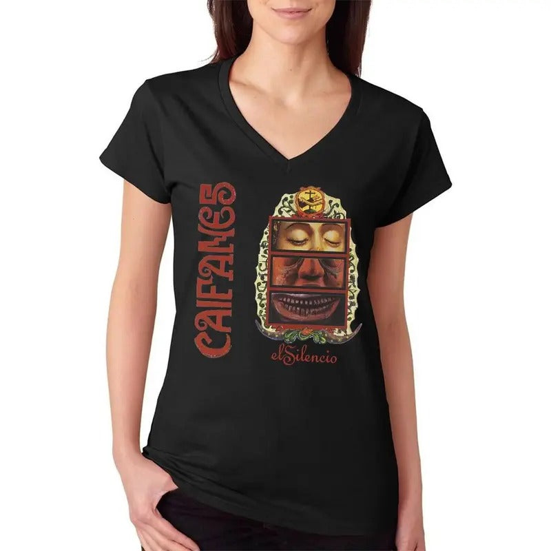 Rock en español caifanes el silencio women's v-neck t-shirt Casual Comfort Hoodie, Sweatshirt | InkThreadWorks.com