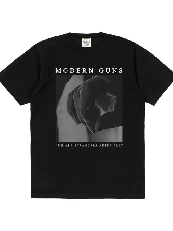 Rockerstar T-shirt Band MODERN GUNS - WE ARE STRANGERS Black - T-Shirt Menswear Top Hoodie, Sweatshirt | InkThreadWorks.com