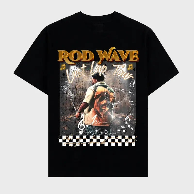 Rod Wave The Last Lap Vibes Graphic Rap Tee Shirt Tour Top Streetwear New Design