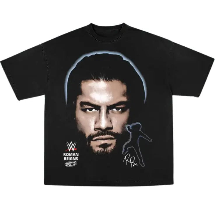 Roman Reigns Vintage Graphic Tees, Wrestling Tshirt, Wrestler T-Shirt, WWE Shirts, Unisex Wrestling Gift Shirt Menswear Womenswear Streetwear