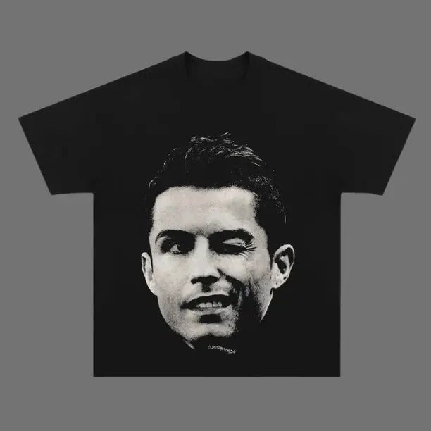 Ronaldo Wink T-Shirt, Ronaldo Vintage Tee, Unisex Soccer Shirt, Sport Graphic Tees, Menswear Womenswear Streetwear