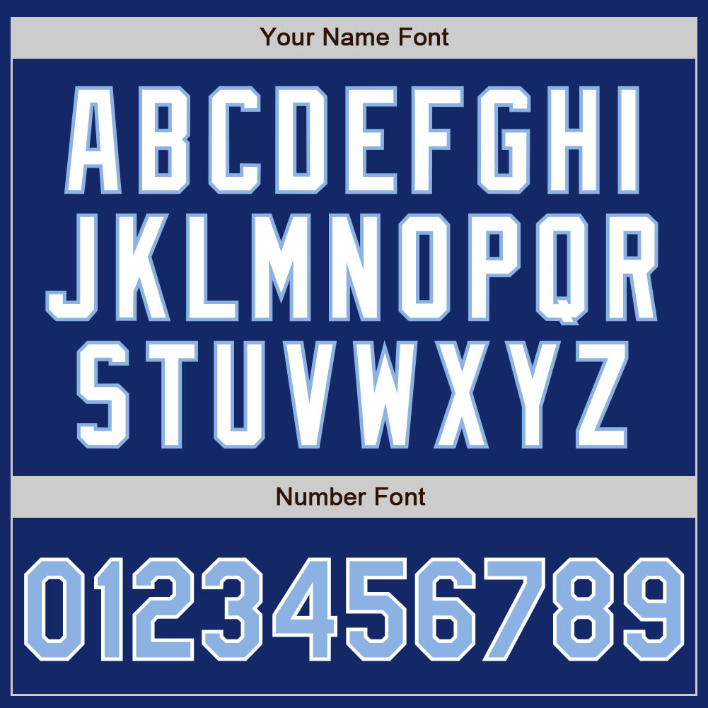 Custom Royal Light Blue-White Authentic Baseball Jersey