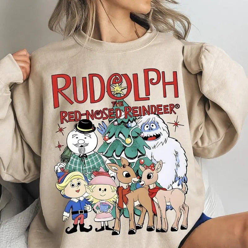 Rudolph The Red Nosed Reindeer Christmas sweatshirt,hoodie,tshirt, Rudolph Xmas Sweatshirt, Rudolph Christmas Shirt, Vintage Christmas Movie Shirt