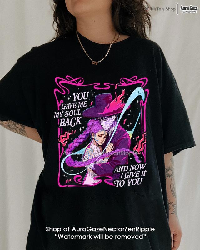 Rumi and Jinu KPop Demon Hunters Comfort Colors Unisex Tshirt For Fan, KPop Demon Hunters Shirt, Celebrity Crush Movie Merch, Huntrix, Saja Boys Tee