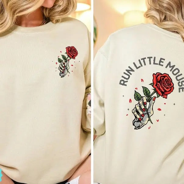 Run Little Mouse sweatshirt, Haunting Adeline shirt, 2 Sided Dark Romance Hoodie,Smut Reader Tee | InkThreadWorks.com