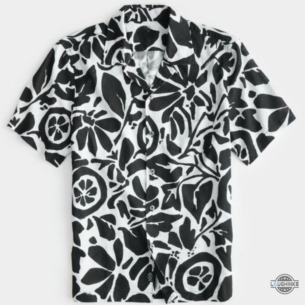 Ryan Seacrest Hawaiian Shirt American Idol Season 22 Episode 9 Black Abstract Floral Button Up Shirts And Shorts Ryan Seacrest Cosplay Summer Aloha Shirt