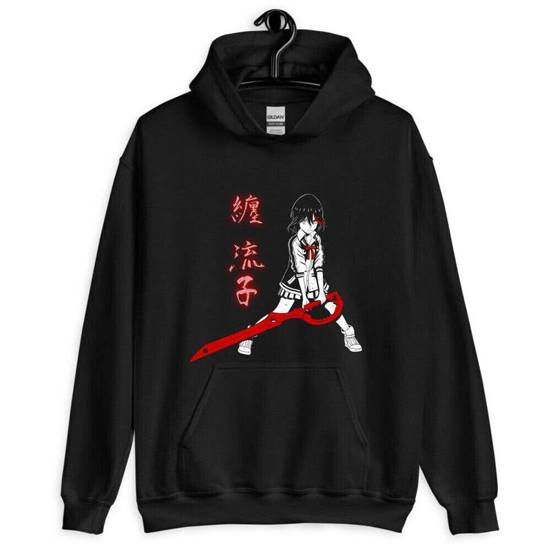 Ryuko Matoi Unisex Hoodie Kill La Kill,Low polygon,anime,Killer warrior T-Shirts, Sweatshirt | InkThreadWorks.com