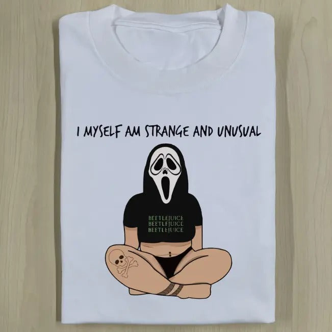 SAD GHOSTFACE SHIRT, Funny Halloween Shirt, Unisex T-Shirt, Gift For Men Women Hoodie, Sweatshirt | InkThreadWorks.com