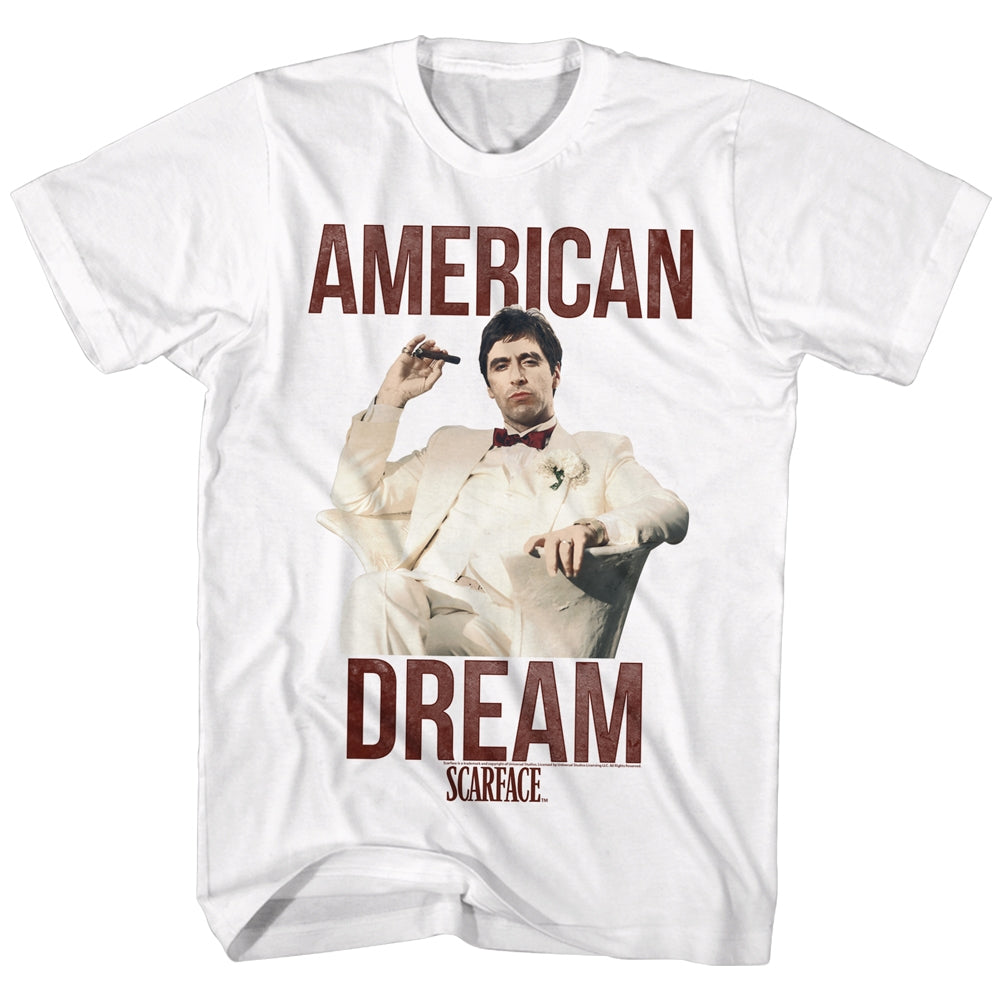 Scarface Mens S/S T-Shirt - Americandream - Solid White