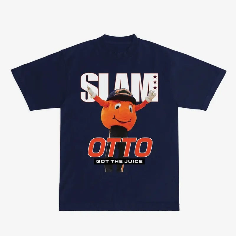 SLAM Syracuse Mascot Cover Tee Classic Cotton Short Sleeve Crew Neck Graphic T-Shirt