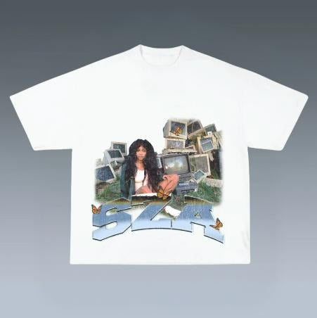 SZA - CTRL TEE, Prints Vintage T-Shirt, Rapper Shirt, Hip Hop Shirt, Rap Music Shirt, R&B Shirt, Pop Shirt, Graphic Tee Shirt, Unisex T-Shirt, Gift For Him, Crewneck Short Sleeve Shirt, Shirt Trending Top Menswear Underwear Streetwear