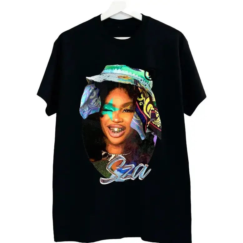 SZA GRAPHIC BLACK T-SHIRT Classic Cotton