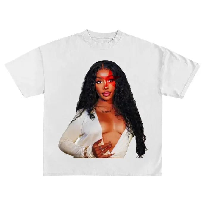 SZA Red Star Tee, Gift Shirt Classic Cotton Top