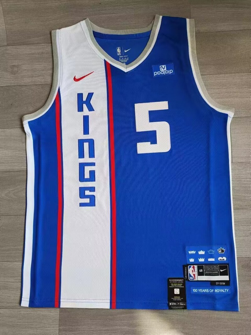 Sacramento Kings #5 De'Aaron Fox 24 Season Kings 5 City Edition Style 2