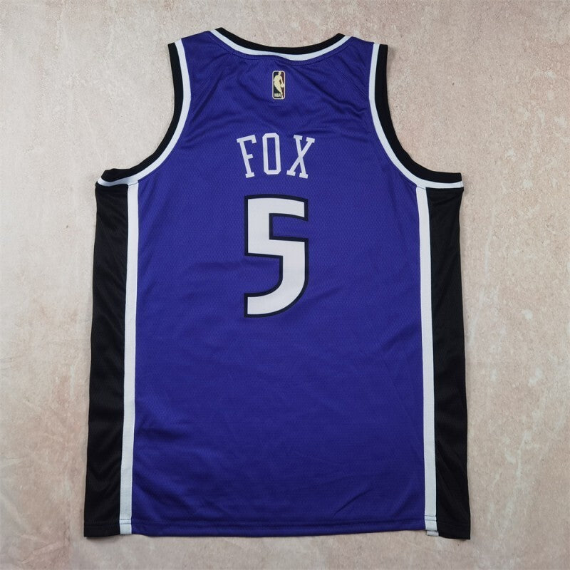 Sacramento Kings #5 De'Aaron Fox Hot Press Kings 5 Purple s-xxl Style 1