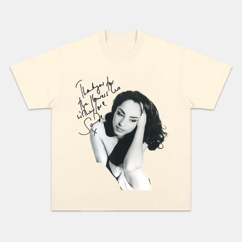 Sade Retro Graphic Unisex T Shirt, Sade Bootleg Graphic T-shirt, SadeAlbum, Y2K Music Shirt, Music Fan Gift, Top Menswear Womenwear Cotton Comfort