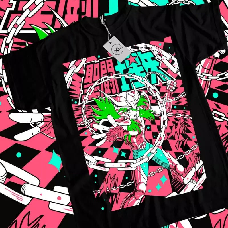 Saint Seiya Anime T-Shirt & Sweatshirt, Andromeda Shun Graphic Tee, Anime Manga Lover Gifts