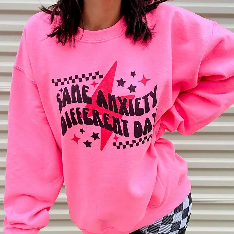 Same Anxiety Graphic Pullover