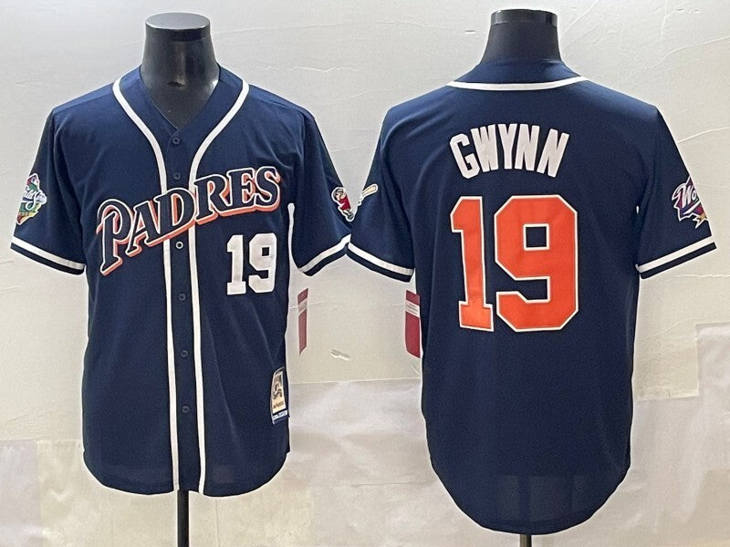 San Diego Padres #19 Tony Gwynn Padres Retro Adult Style 4