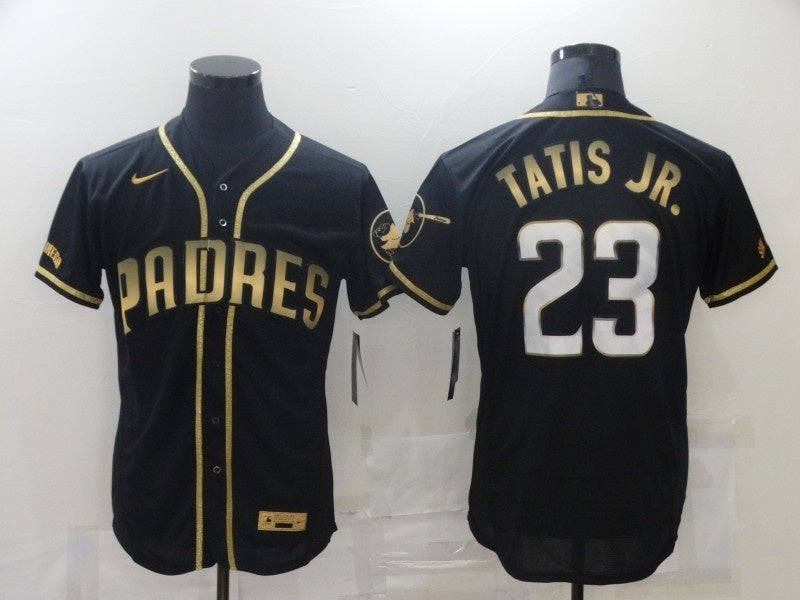 San Diego Padres #23 Fernando Tatis Jr New Black Gold Edition Elite Adult 233