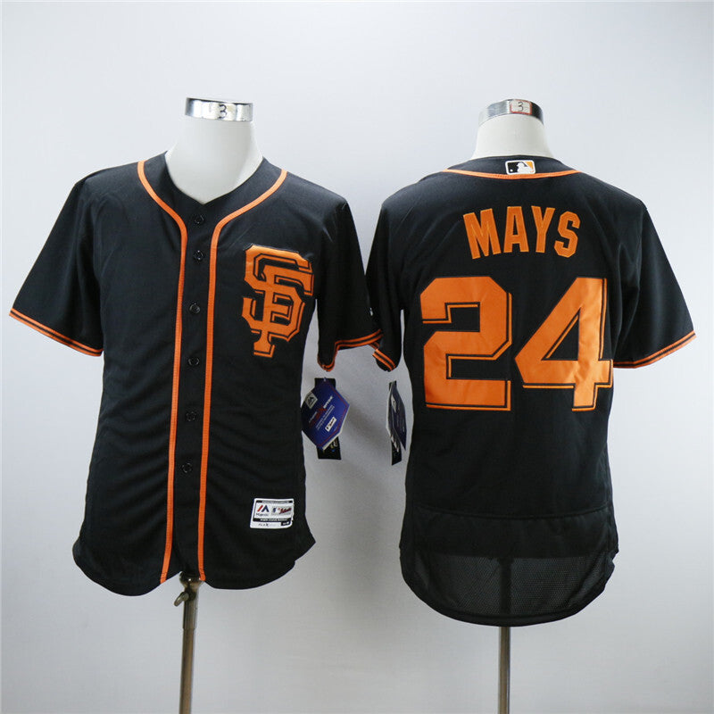 San Francisco Giants #24 Willie Mays Giants 24 Black Elite