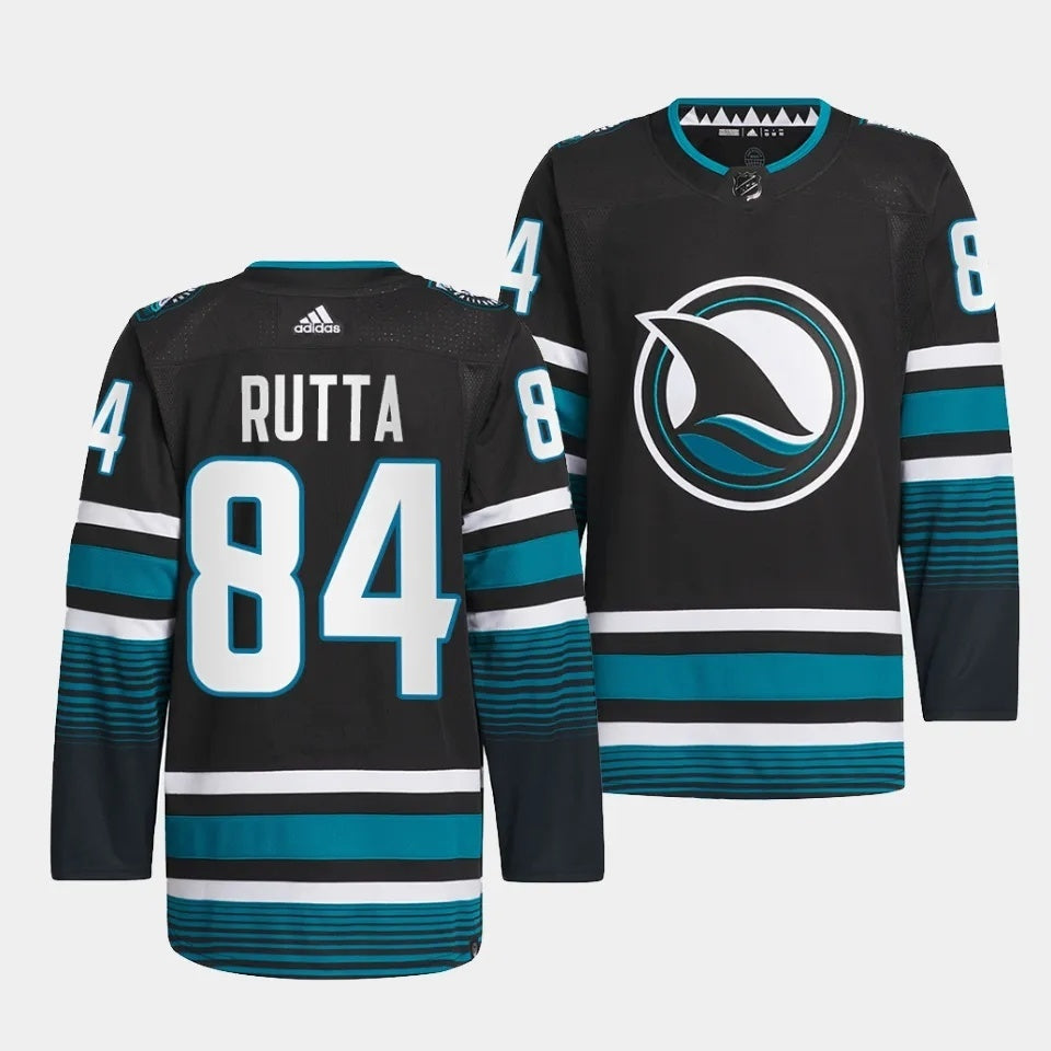 San Jose Sharks #84 Jan Rutta 2023-24 Cali Fin 3rd Alternate Jersey