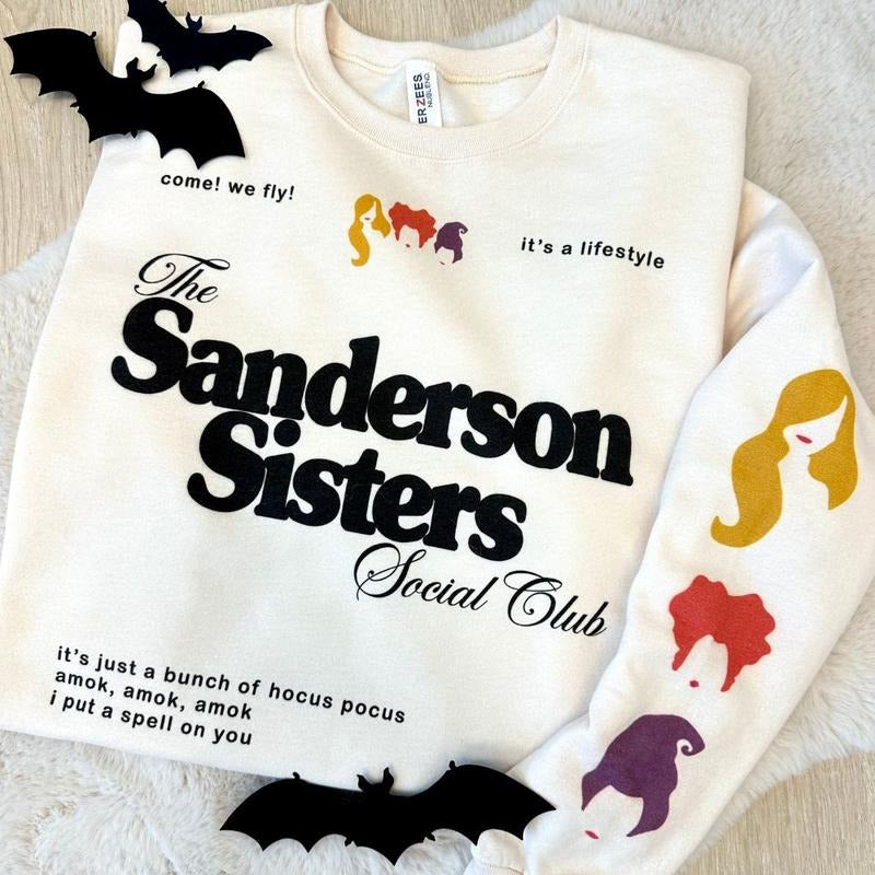 'Sanderson Sisters Social Club' Crewneck Sweatshirt