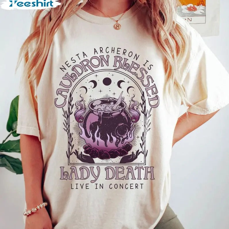 Sarah J Maas Shirt, Lady Death Live In Concert Unisex Hoodie Sweatshirt | InkThreadWorks.com