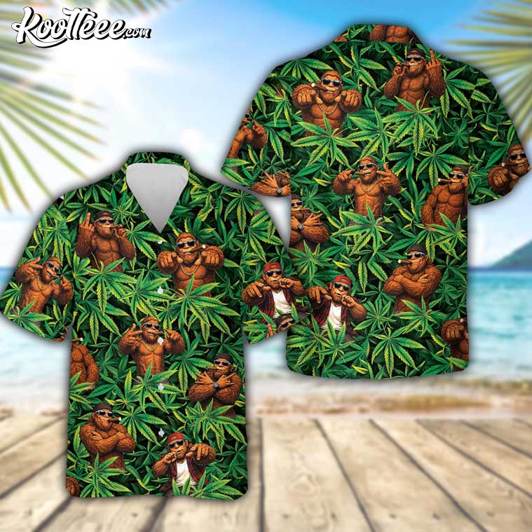 Sasquatch Cool Vibing Funny Bigfoot Hawaiian Shirt