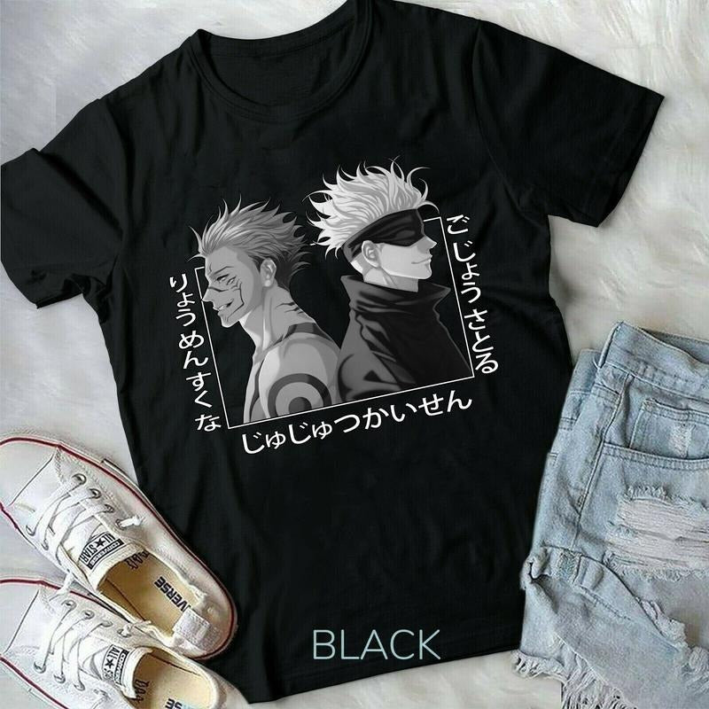 Satoru Gojo Vs Sukuna Yuji Itadori Jujutsu Kaisen Manga Anime new Unisex T-Shirt S-4XL Hoodie, Sweatshirt