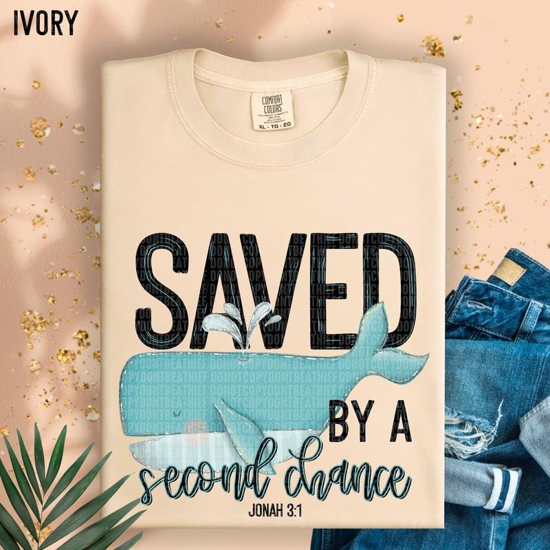 Saved by a Second Chance DTF Transfers - THIS IS NOT A SHIRT Hoodie, Sweatshirt | InkThreadWorks.com