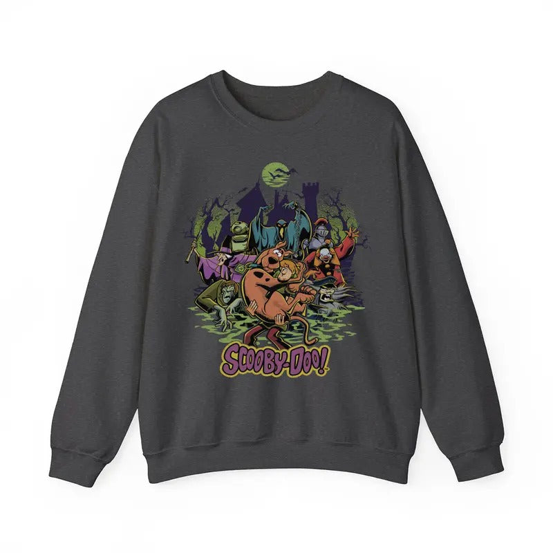 Scooby Sweatshirt, 90s Horror Movie Sweatshirt, Retro Halloween Sweatshirt, Scoobydoo Sweatshirts, Unisex Classic Cotton with Graphic Print in All Sizes, For Men, For Women