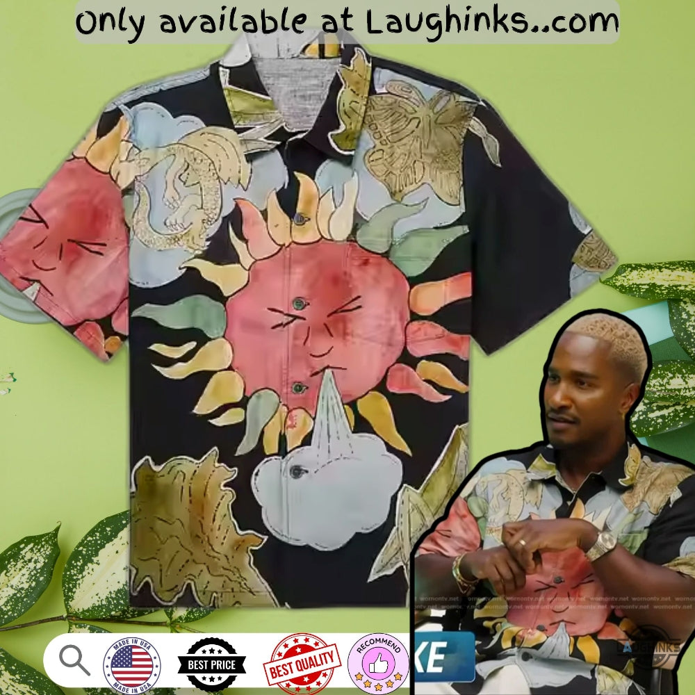 Scott Black Floral Print Hawaiian Shirt On Access Hollywood