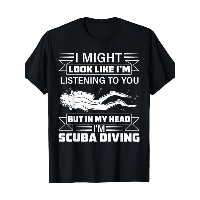 Scuba Diving Ocean Swimmer Lover Underwater Diver T-Shirt 100% Cotton - Made in USA Hoodie, Sweatshirt | InkThreadWorks.com