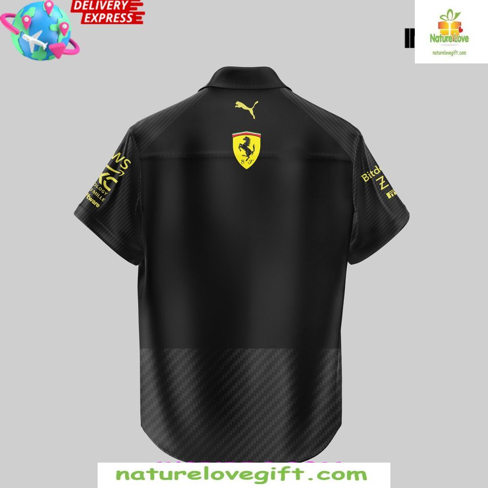 Scuderia Ferrari Italian GP 2026 Black Hawaiian Shirt