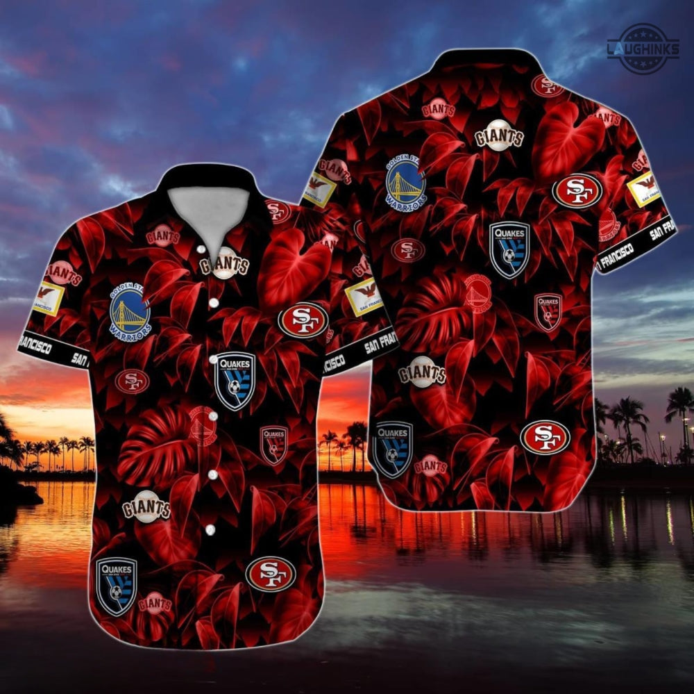 Sf Giants Hawaiian Shirt And Shorts Mlb San Francisco Giants Aloha Shirts Sf Giants Pride Baseball Uniforms Button Up Shirt Gift For Fans