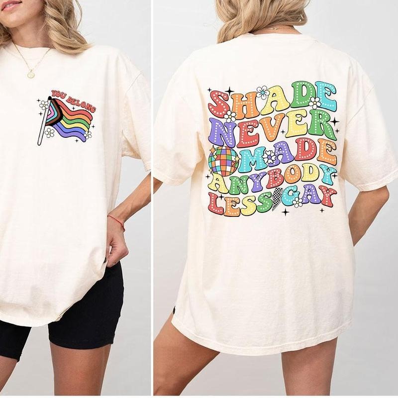 Shade Never Made Anybody Less Gay, Pride Shirt, LGBT Shirt, LGBTQ Ally Shirt, Pride Shirt Women, Lesbian T-Shirts, Gay...